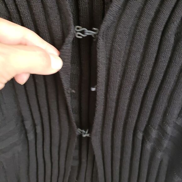 Studio M Long Sleeve Black Long Cardigan Size S - Picture 7 of 7